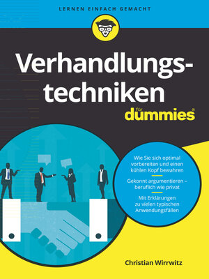 cover image of Verhandlungstechniken für Dummies